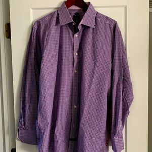 Men’s purple and blue checkered English laundry shirt
